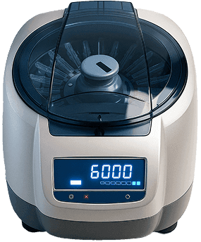 Laboratory centrifuge with a digital speed display